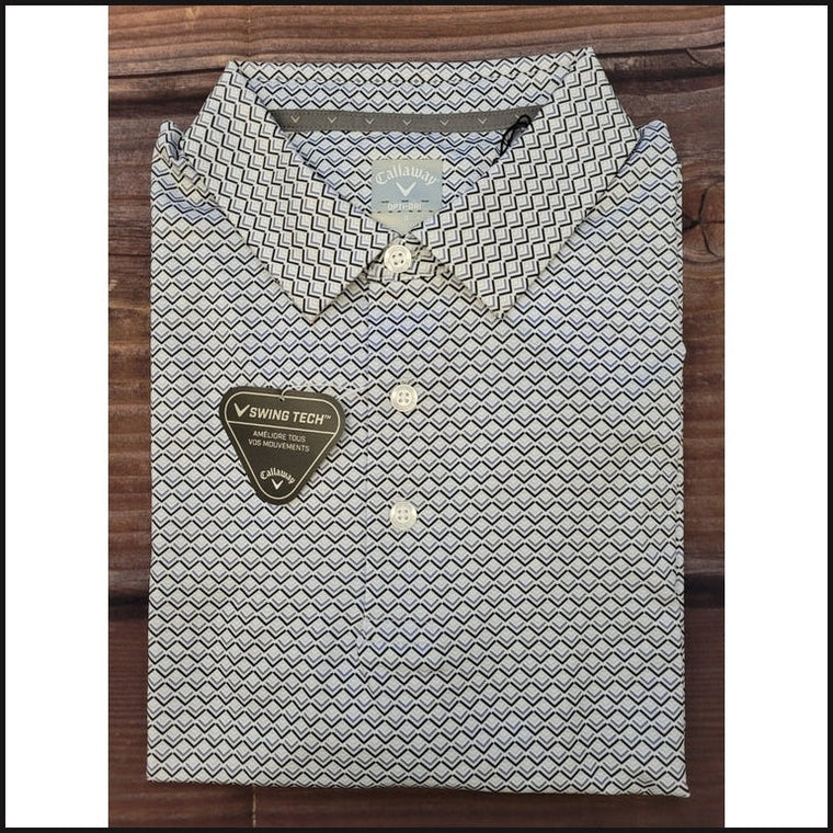 Trademark Ombre Cheveron Print Golf Polo-Polo Shirt-That Guy's Secret