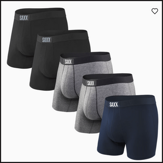 Vibe 5-Pack Super Soft Boxer Brief / Black/Grey Heather/Navy - That Guy's Secret