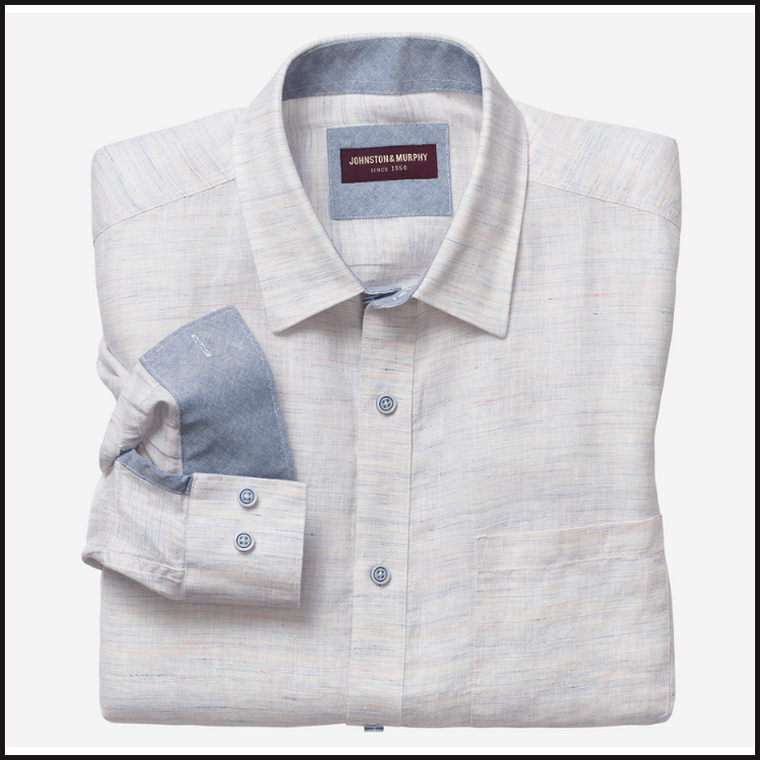 Washed Linen-Blend Shirt-Button Down Shirt-That Guy's Secret